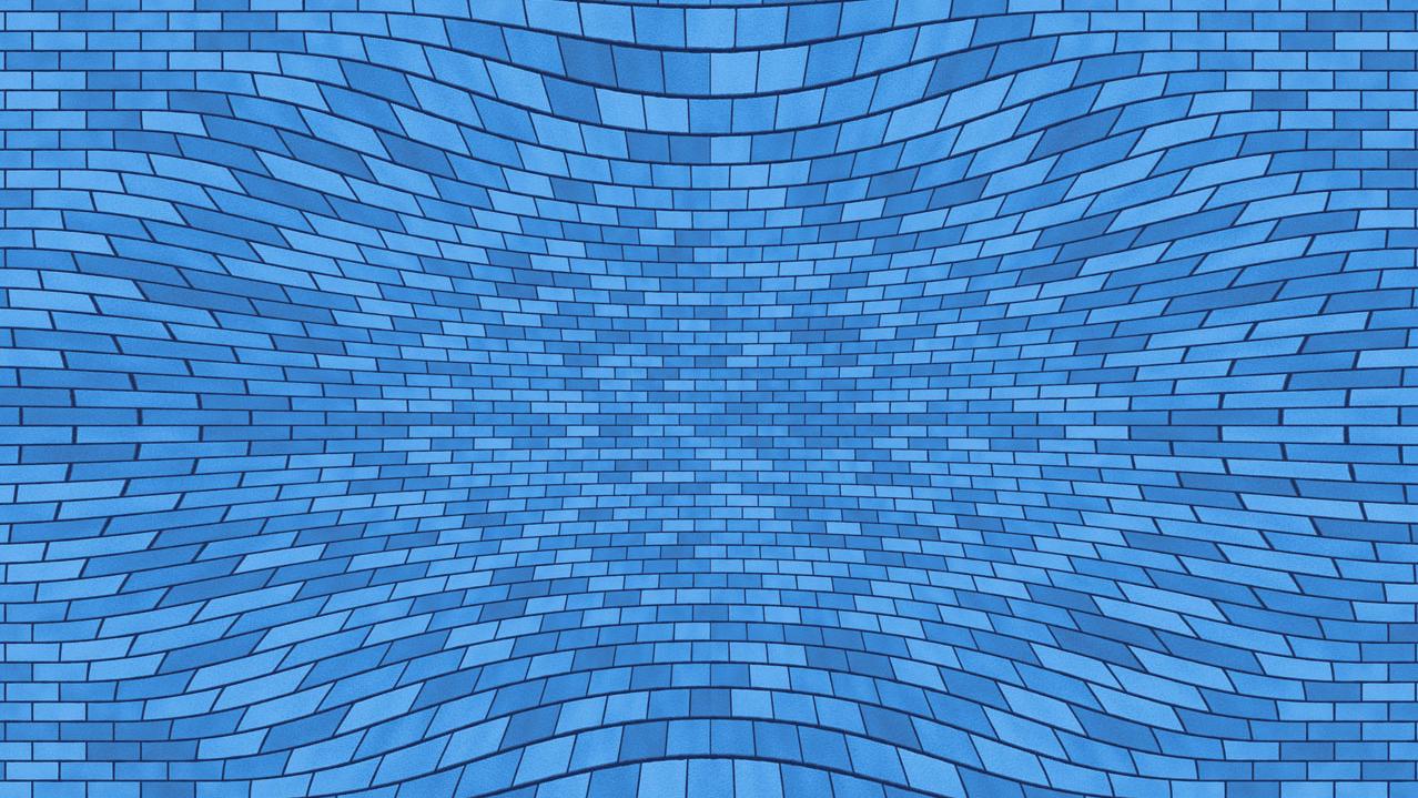 藍色扭曲磚塊紋路圖片