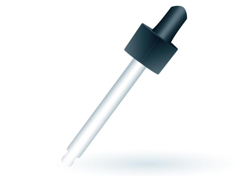 An illustration of an eyedropper pipette.