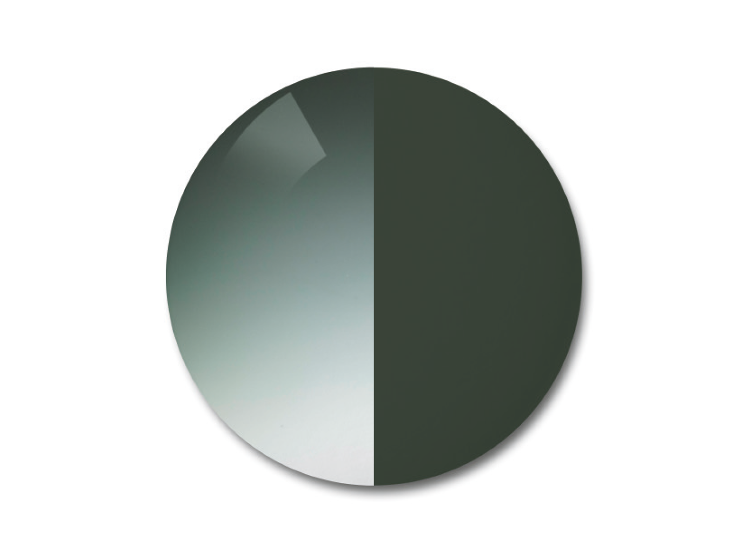 蔡司 AdaptiveSun 漸變灰綠色智能變色太陽鏡片圖解說明 