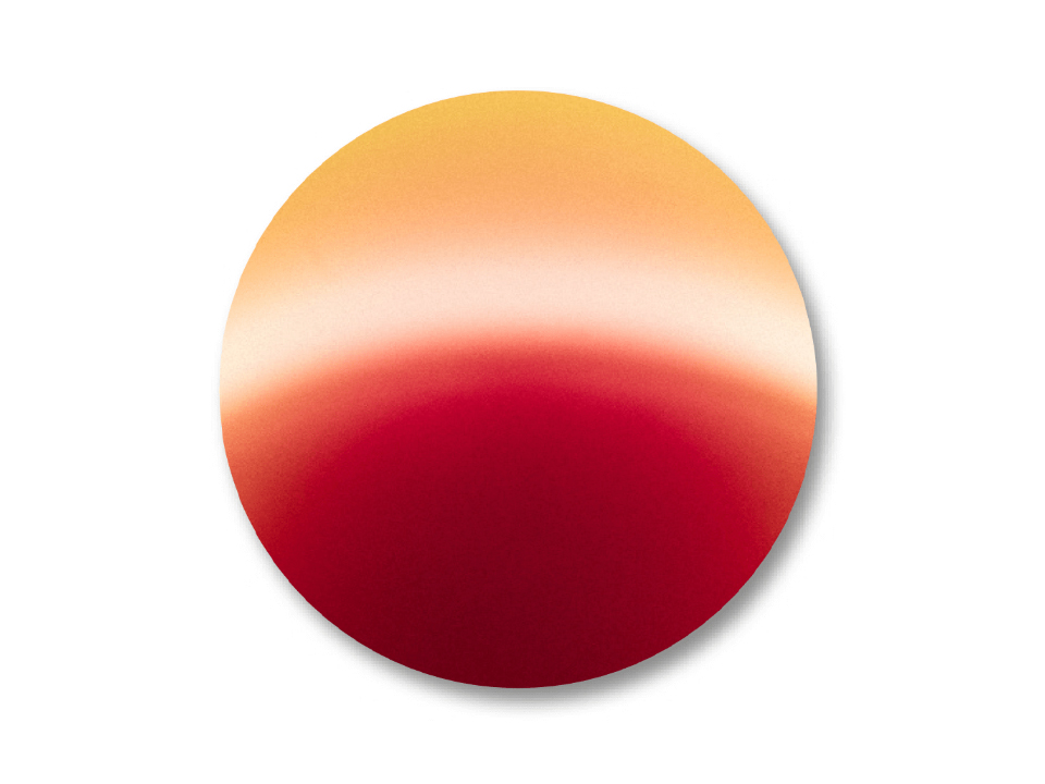 蔡司 DuraVision Mirror 紅色，頂部有漸變橙色。